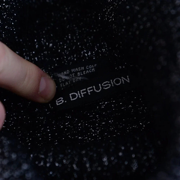 Vintage B. Diffusion 72% Lambswool Black Sparkly Turtleneck Sweater M - Picture 13 of 13